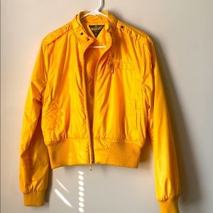 Yellow bomber jacket